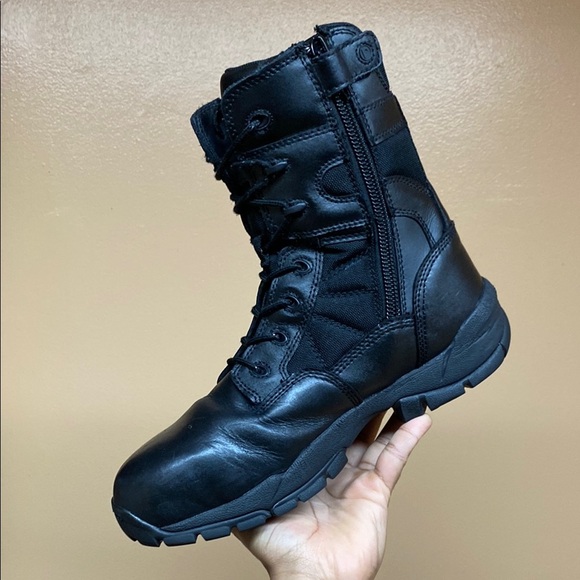 Rockport Vibram Black Tactical Genuine Leather Combat Boots - Picture 7 of 17